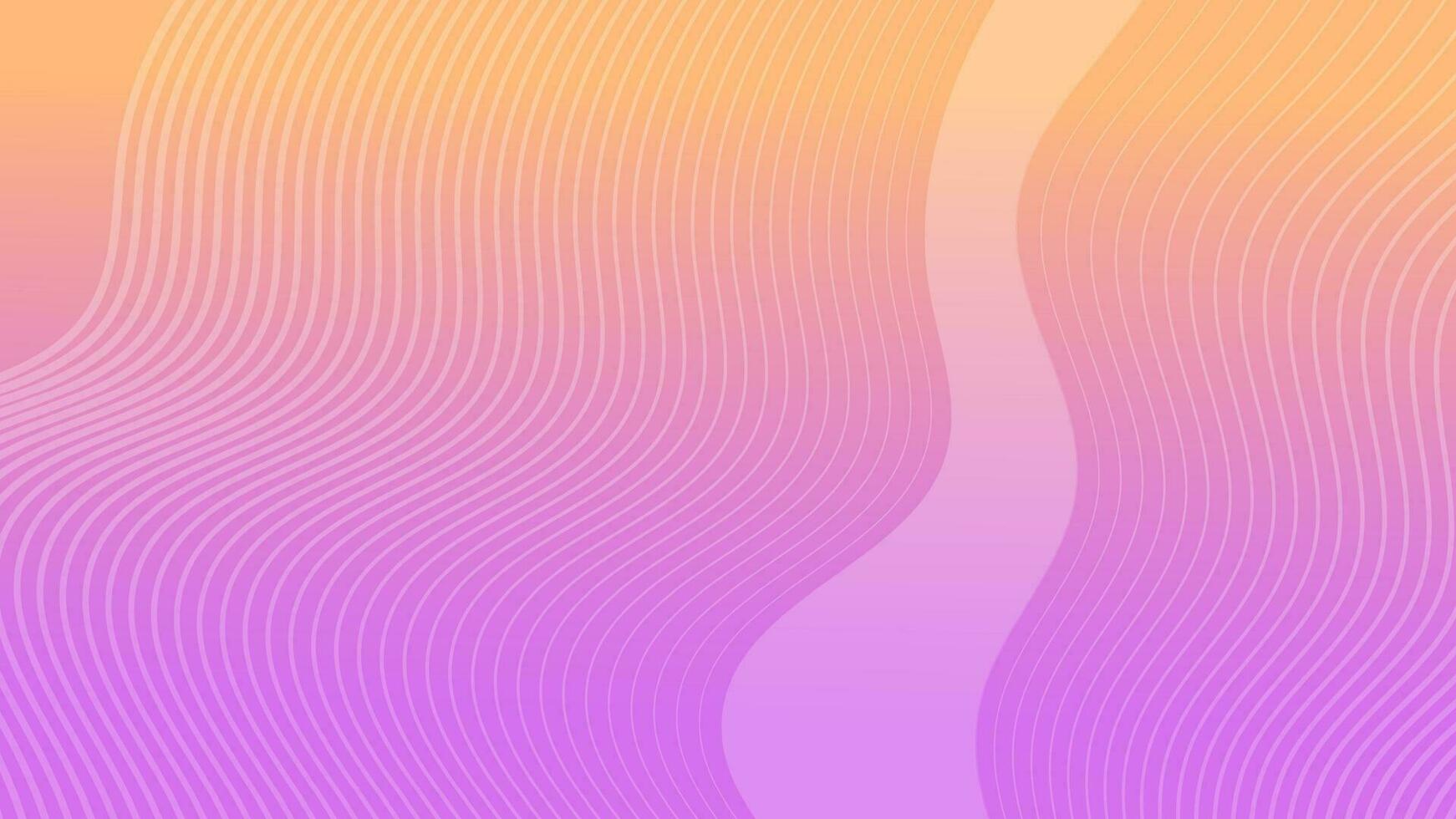 Modern colorful gradient background with wave lines vector