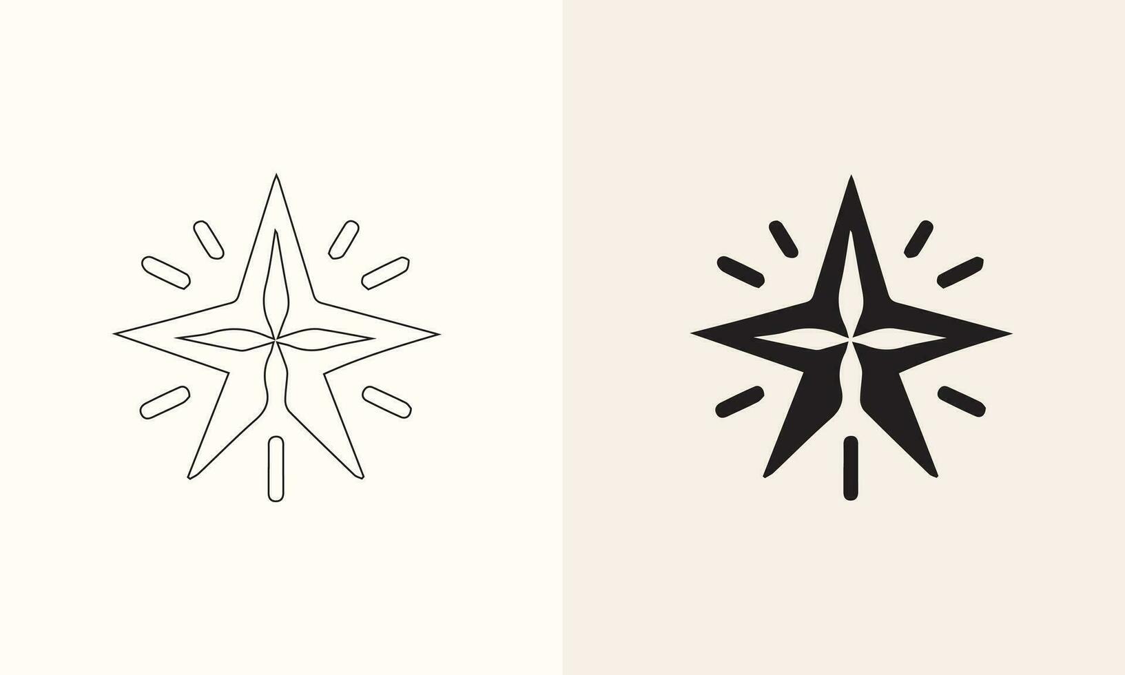 Vector illustration of a star icon set