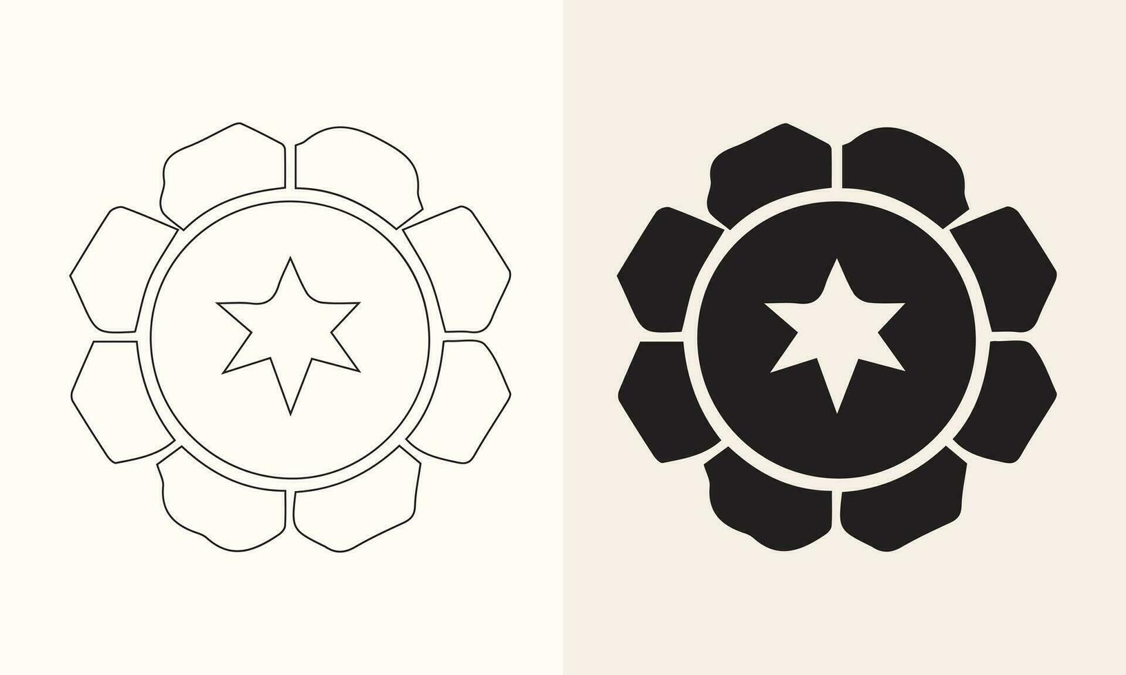 Vector illustration of a star icon set