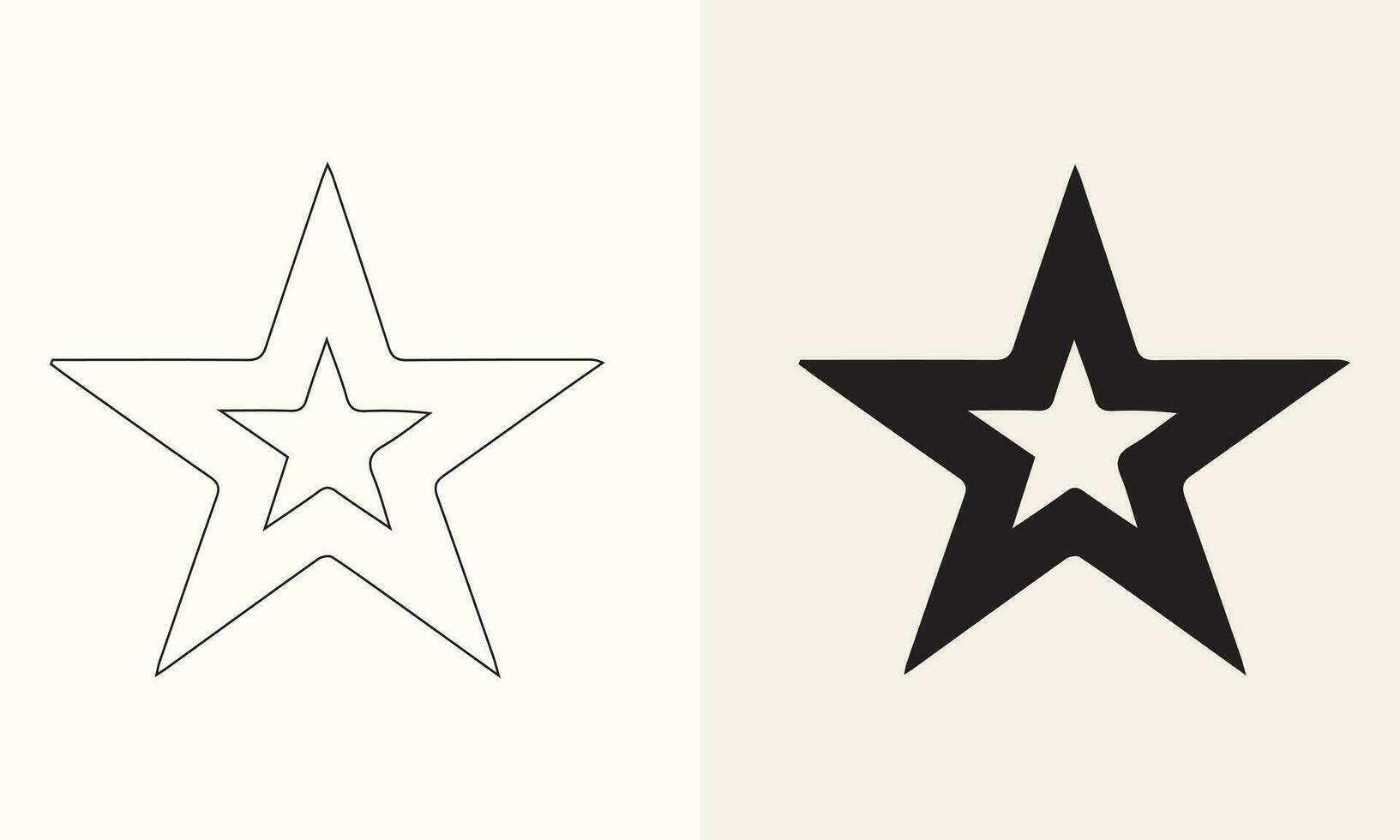 Vector illustration of a star icon set