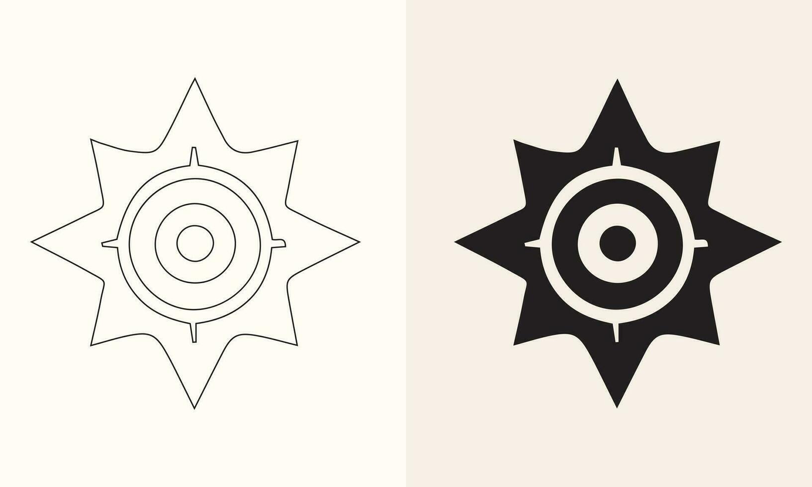 Vector illustration of a star icon set