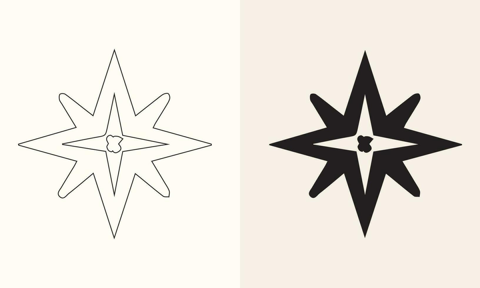 Vector illustration of a star icon set
