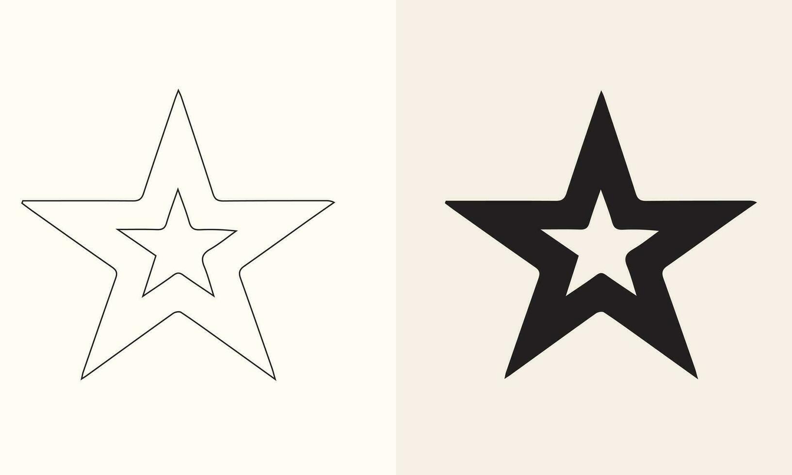 Vector illustration of a star icon set