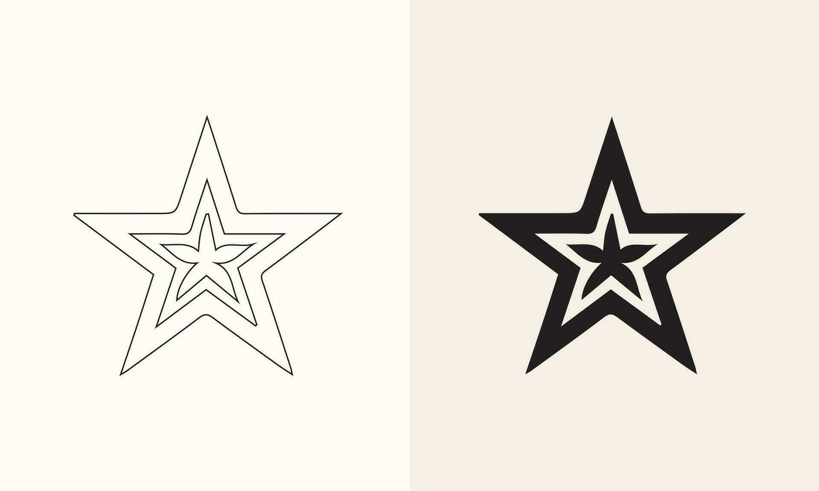 Vector illustration of a star icon set