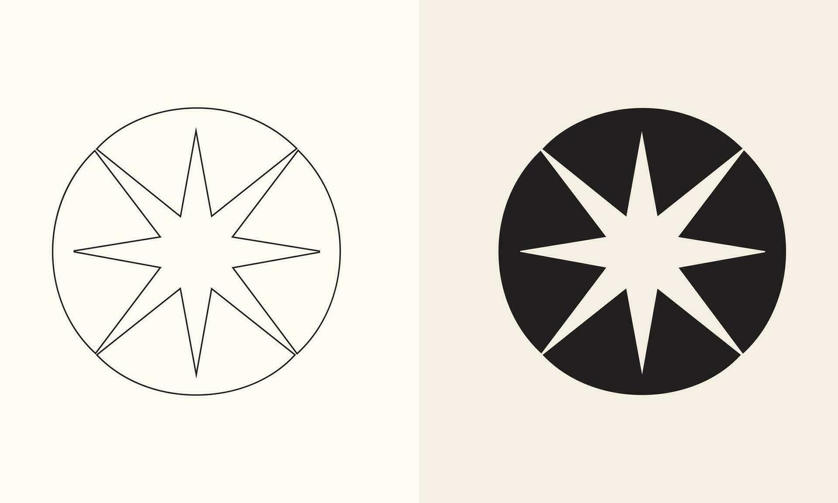 Vector illustration of a star icon set