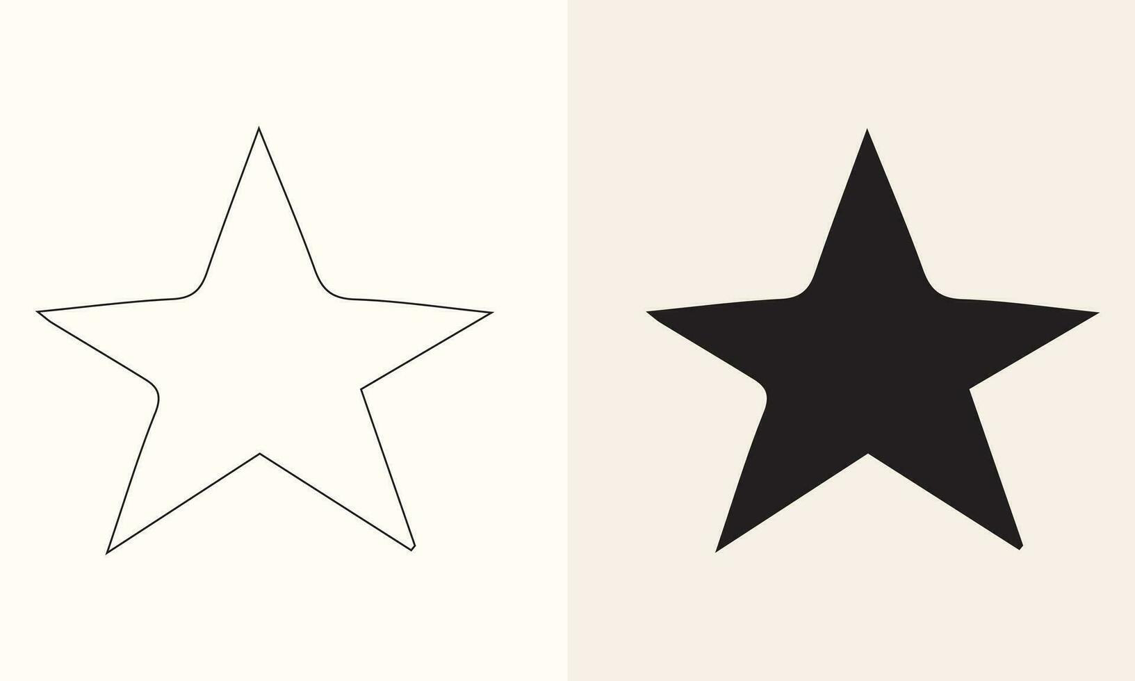 Vector illustration of a star icon set