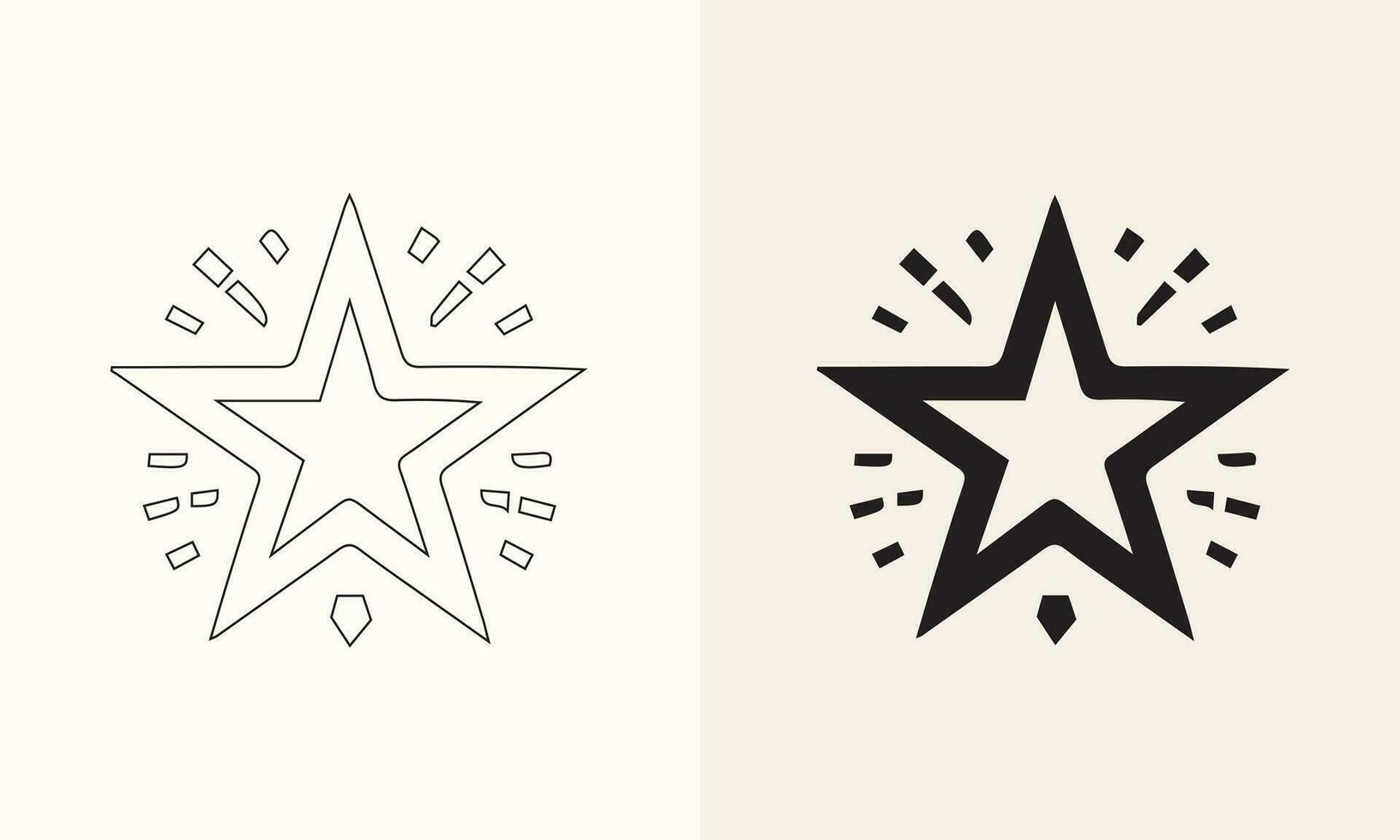 Vector illustration of a star icon set