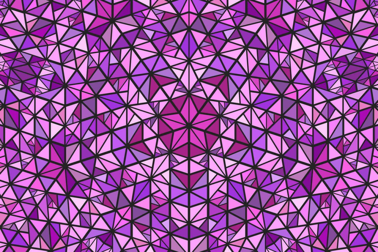 Geometrical circular tile pattern mosaic background - hypnotic colorful psychedelic abstract vector graphic design in purple and pink tones