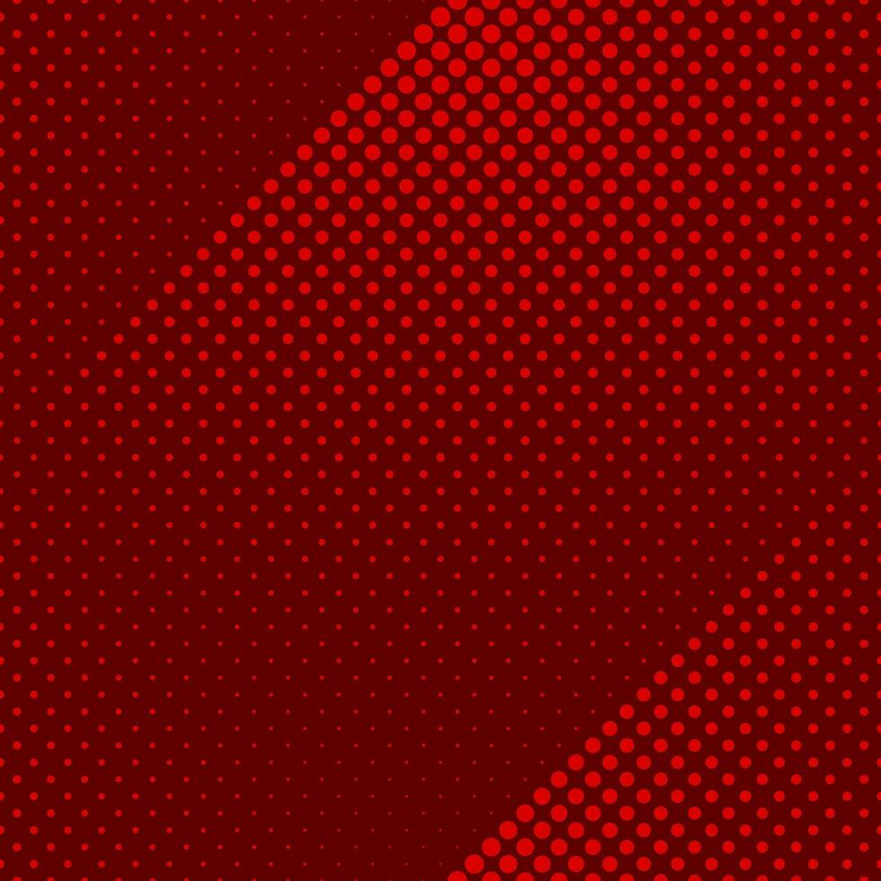 Red seamless halftone circle pattern background design - abstract repeating vector graphic