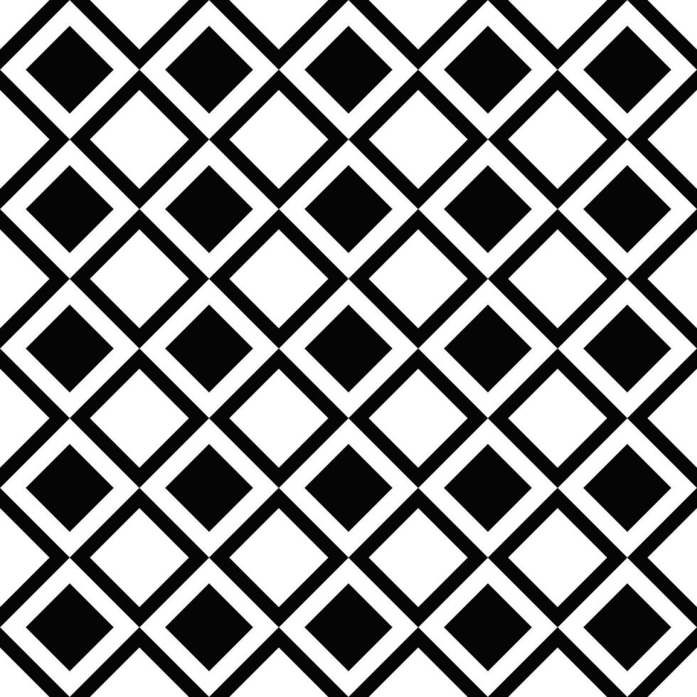 Diagonal square pattern background - black and white abstract vector design from squares