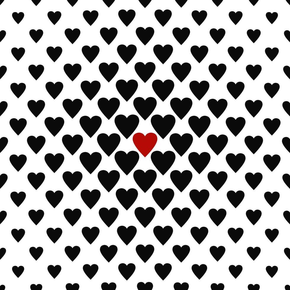 The only one loved - seamless heart pattern design vector