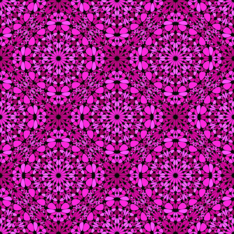 Pink seamless gravel mosaic petal pattern background - abstract spiritual vector graphic design