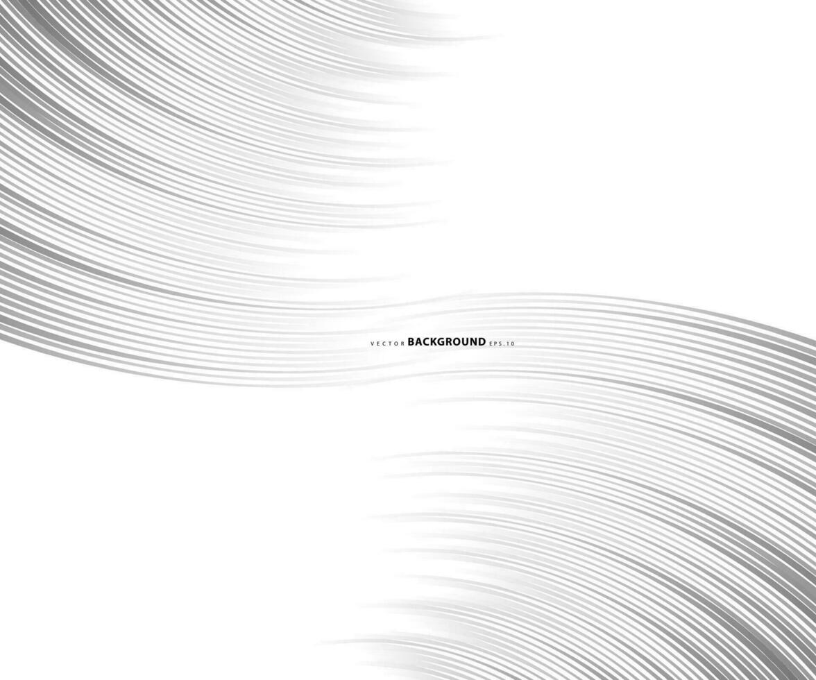 Abstract grey white waves and lines pattern for your ideas, template background texture. vector