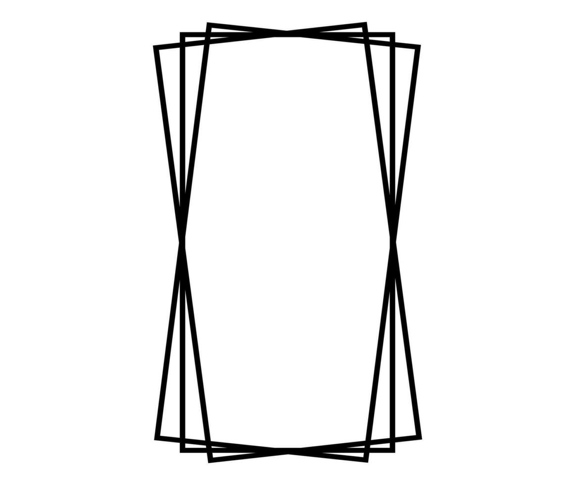 Square frame. Geometric abstract square element. Vector illustration