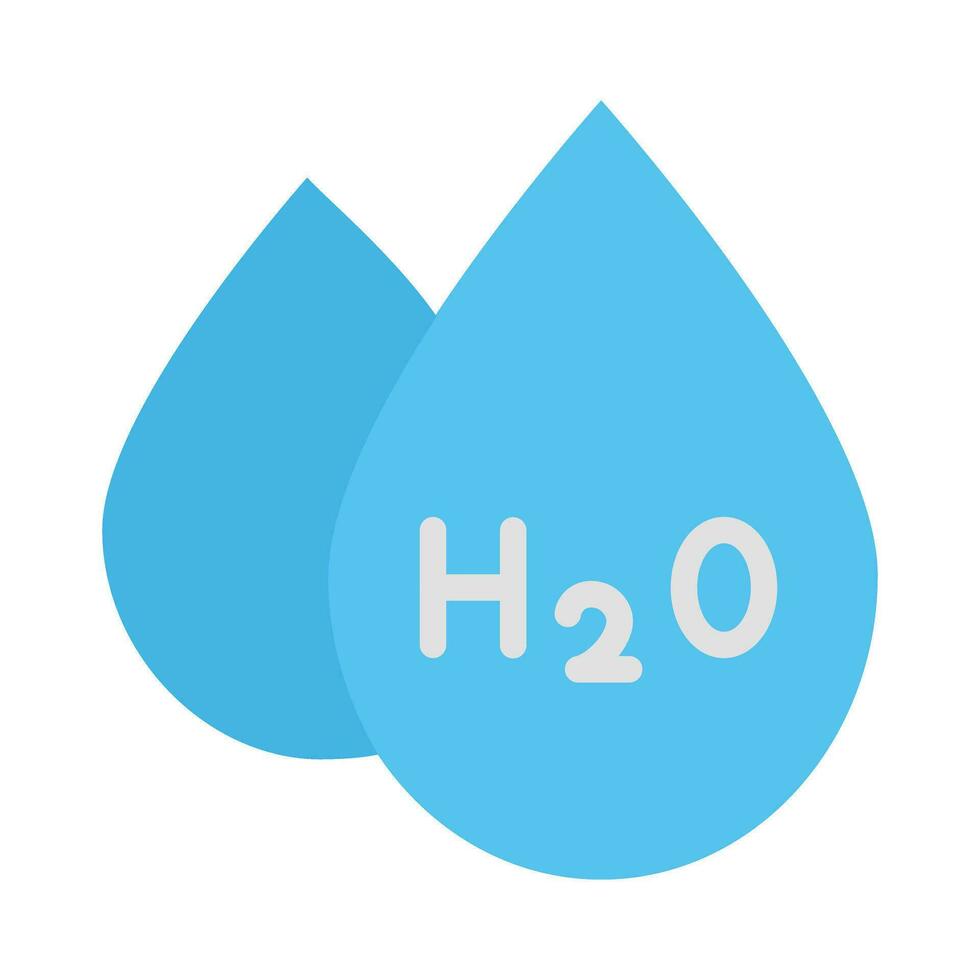 H2o Vector Flat Icon For Personal And Commercial Use.
