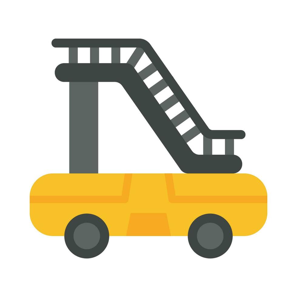 Aircraft Stairs Vector Flat Icon For Personal And Commercial Use.