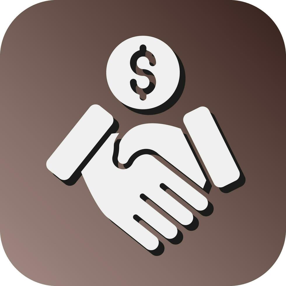 Deal Vector Glyph Gradient Background Icon For Personal And Commercial Use.