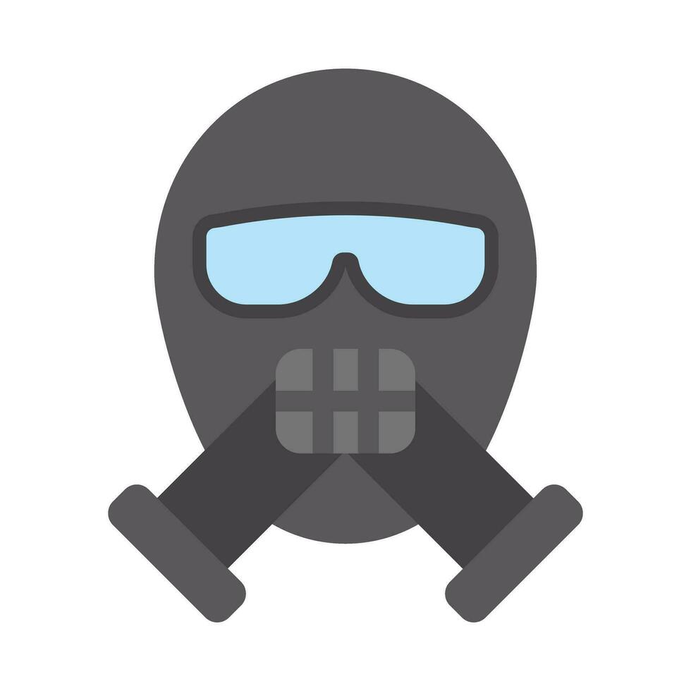 Gas Mask Vector Flat Icon For Personal And Commercial Use.