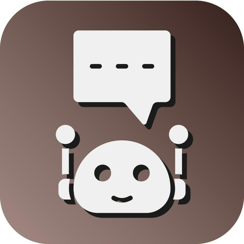 Chatbot Vector Glyph Gradient Background Icon For Personal And Commercial Use.