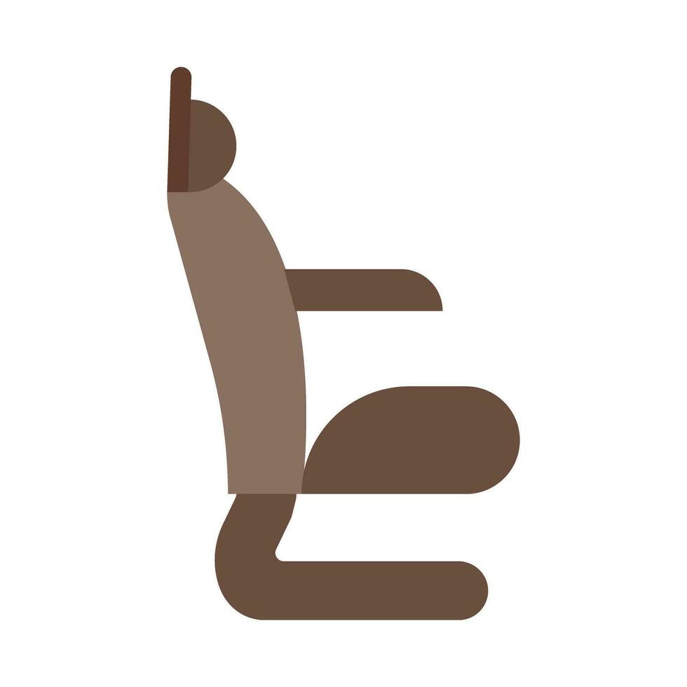 Pilot Seat Vector Flat Icon For Personal And Commercial Use.