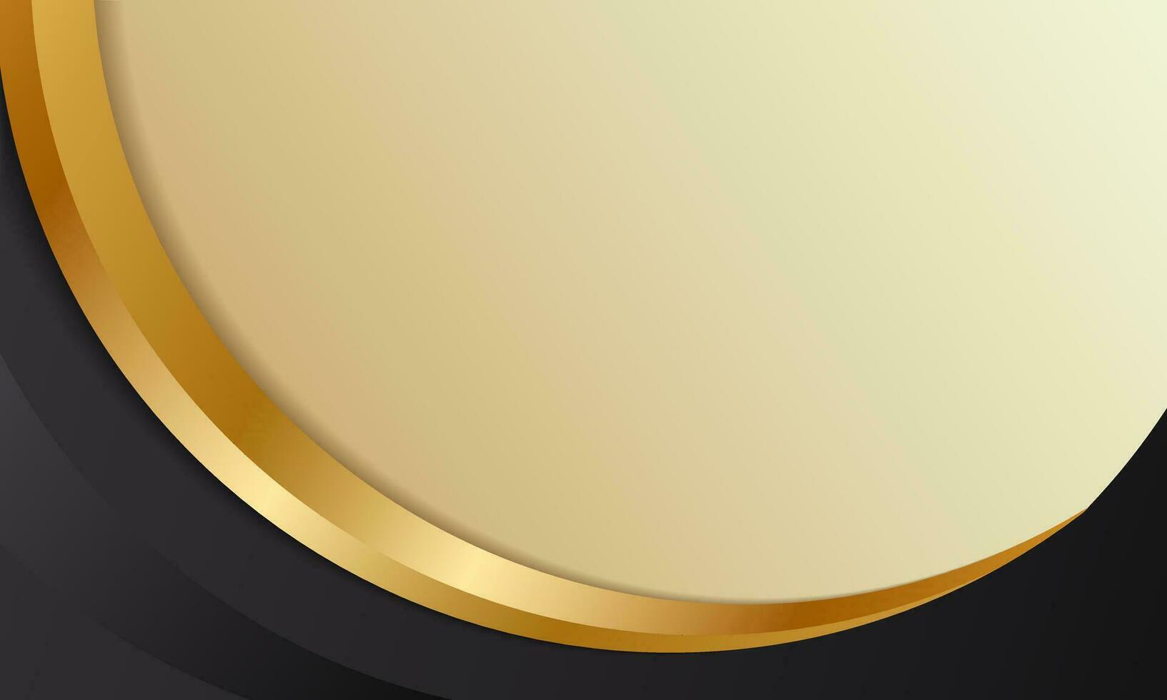 Gold gradient modern background. Curved lines luxury abstract wallpaper vector