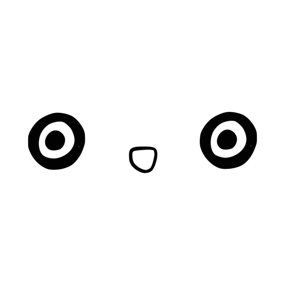 Kawaii's cute face. Manga-style eyes and mouth. Funny cartoon Japanese emoticon in different expressions, mega Big Set. Expression anime character and emoticon face illustration. Background. Print. vector