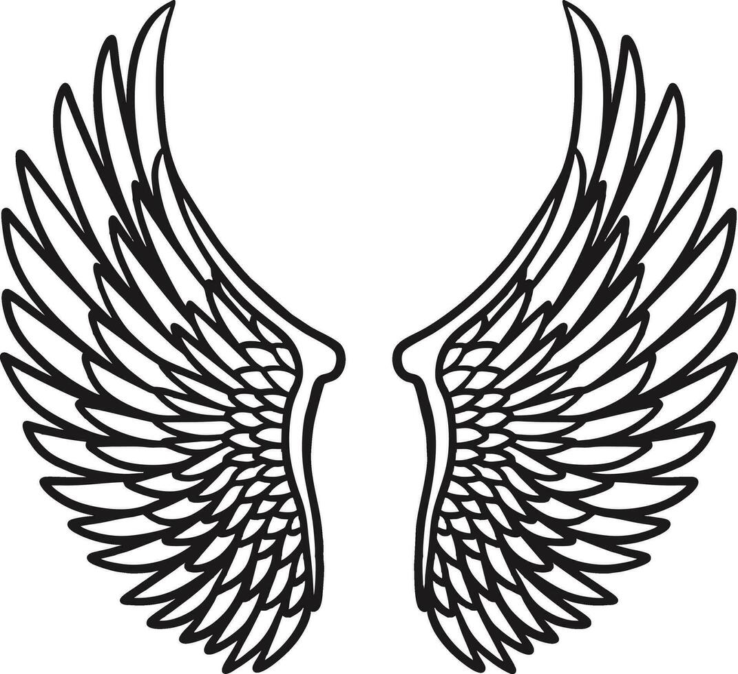 blanco ángeles alas personaje vector plano ilustración
