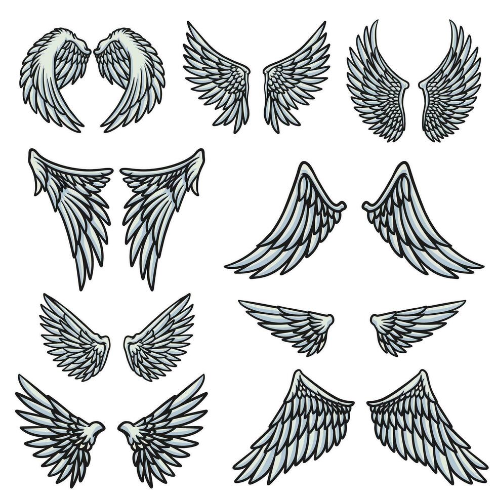 ángel alas personaje vector ilustración