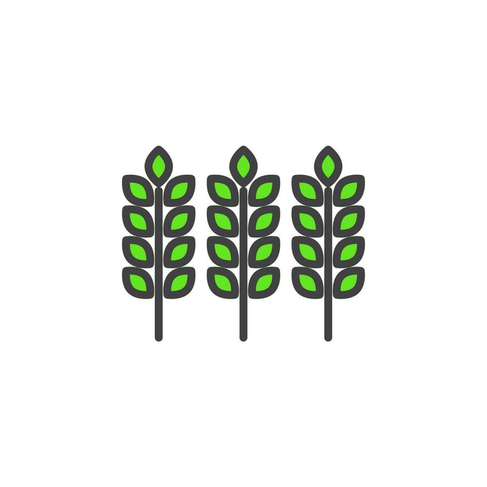 wheat icon. sign for mobile concept and web design. outline vector icon. symbol, logo illustration. vector graphics.