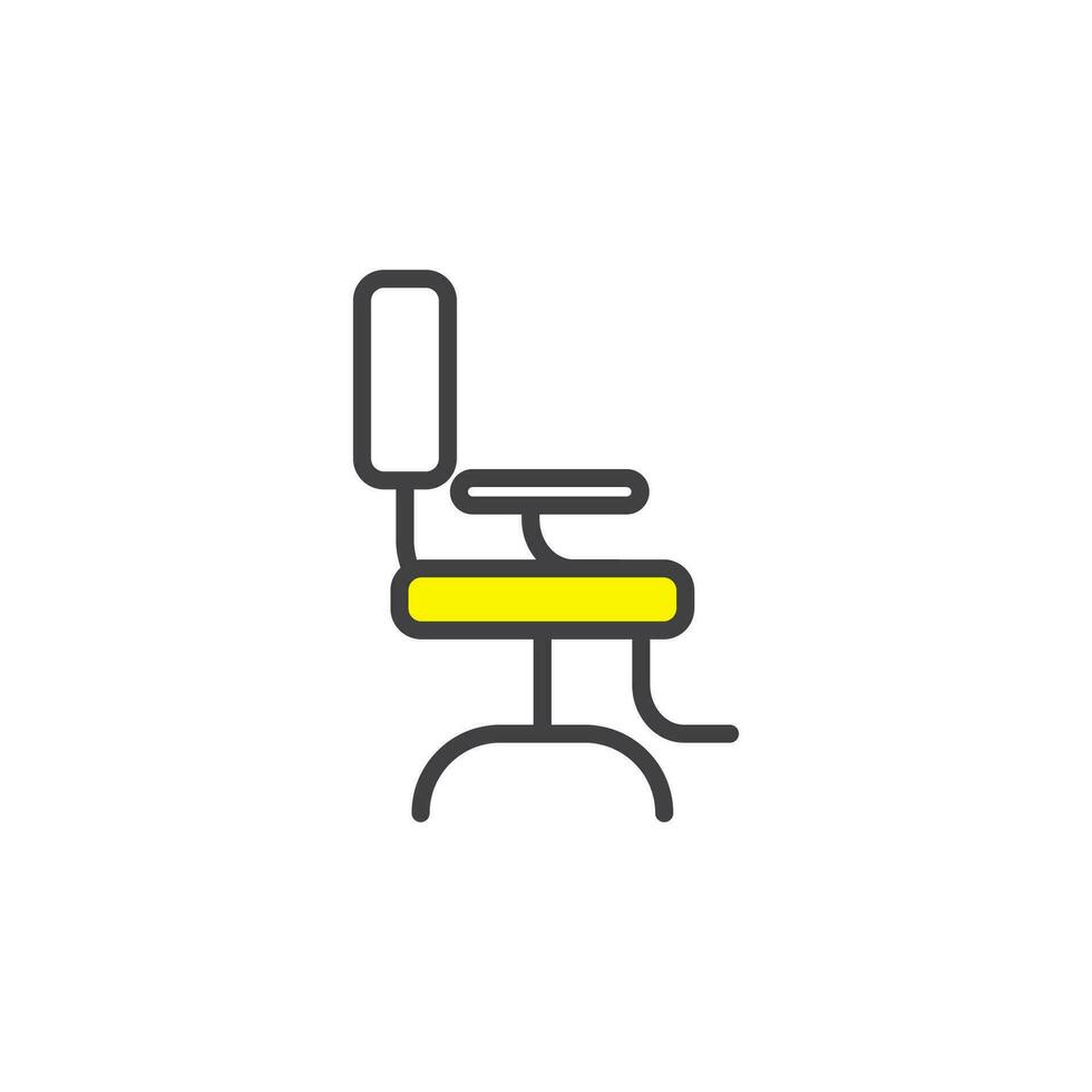 barber's chair icon. sign for mobile concept and web design. outline vector icon. symbol, logo illustration. vector graphics.