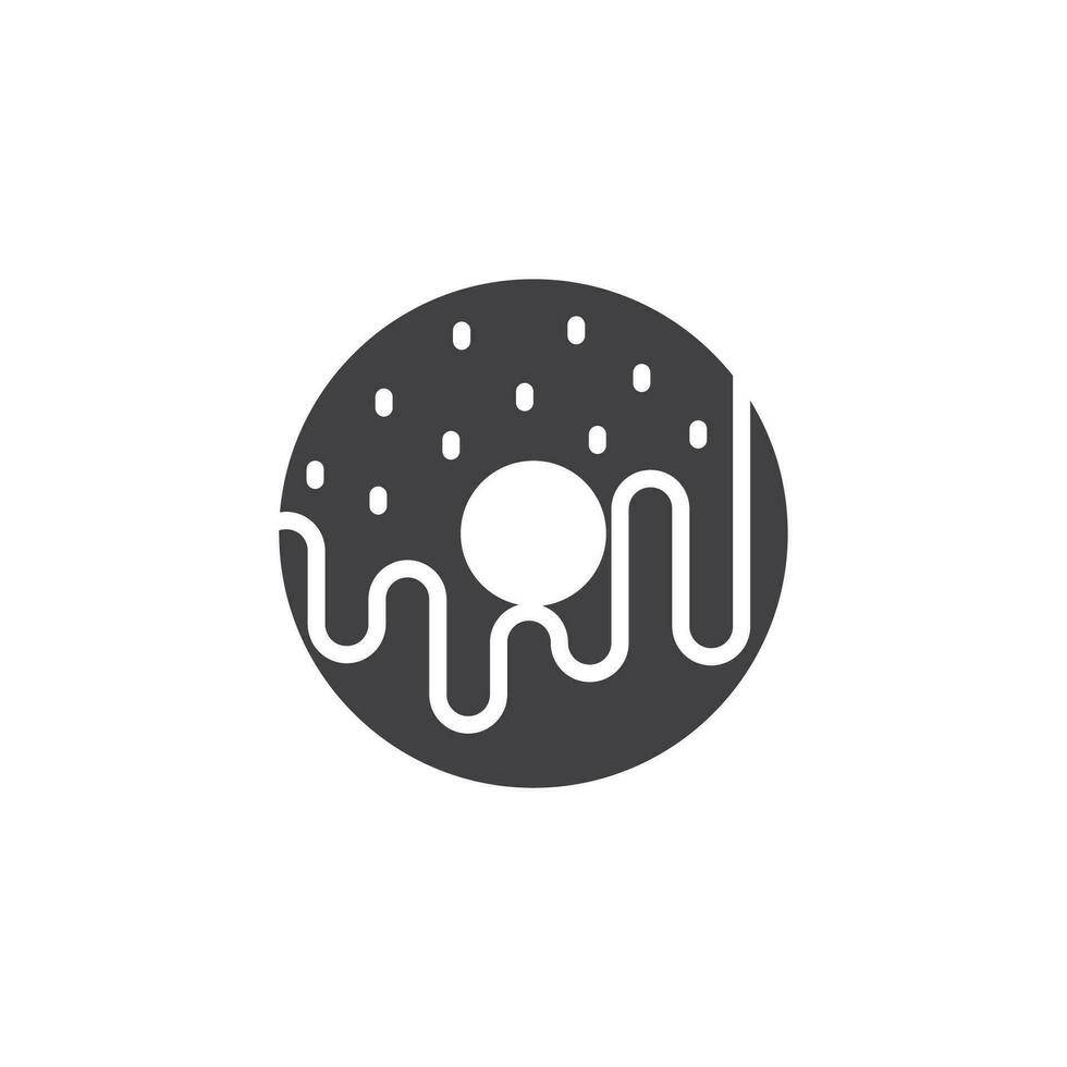 donut icon. sign for mobile concept and web design. outline vector icon. symbol, logo illustration. vector graphics.