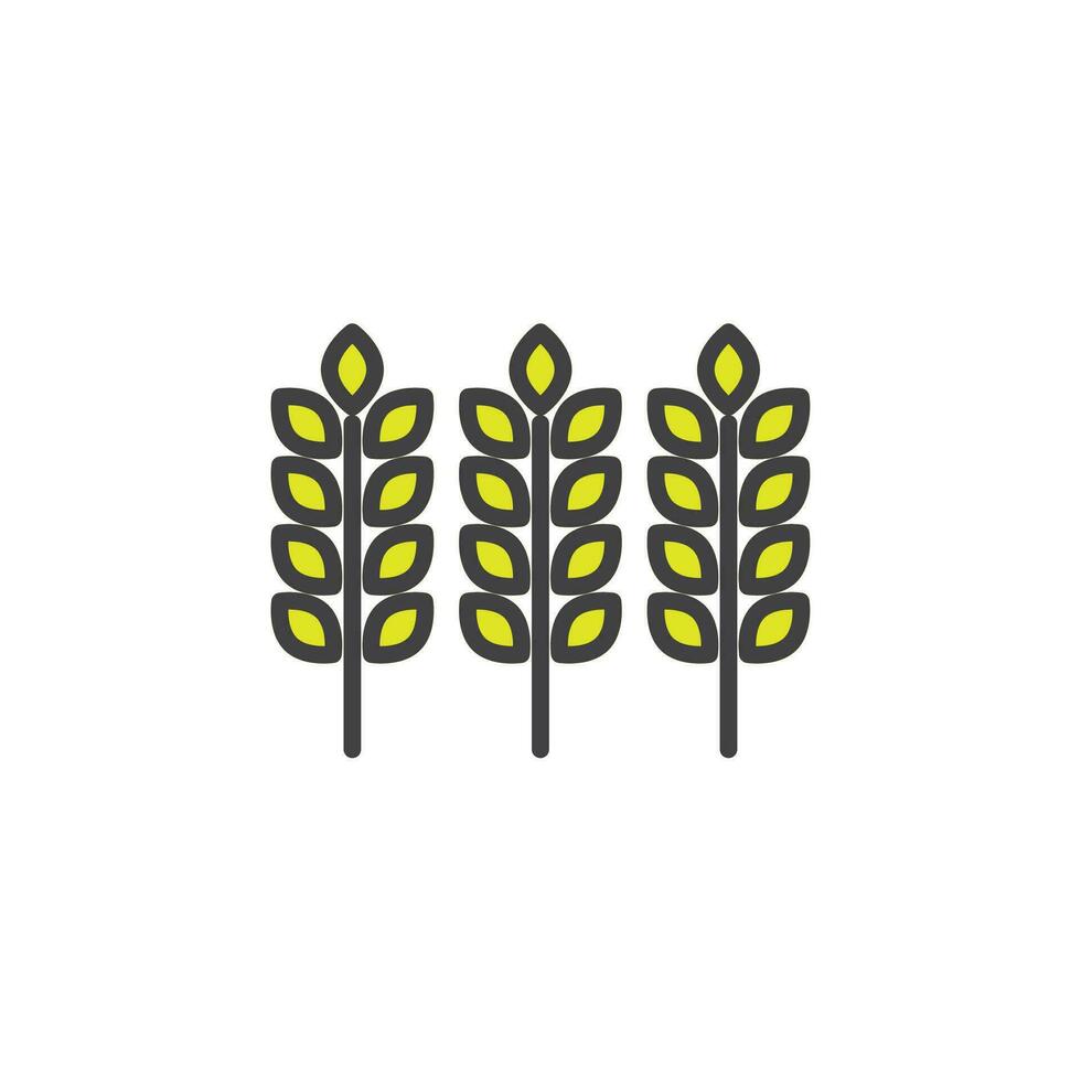 wheat icon. sign for mobile concept and web design. outline vector icon. symbol, logo illustration. vector graphics.