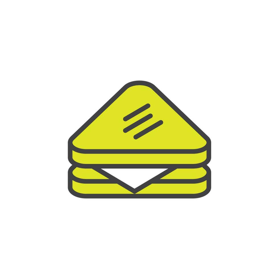 sandwich icon. sign for mobile concept and web design. outline vector icon. symbol, logo illustration. vector graphics.