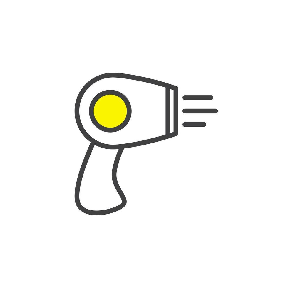 hair dryer icon. sign for mobile concept and web design. outline vector icon. symbol, logo illustration. vector graphics.