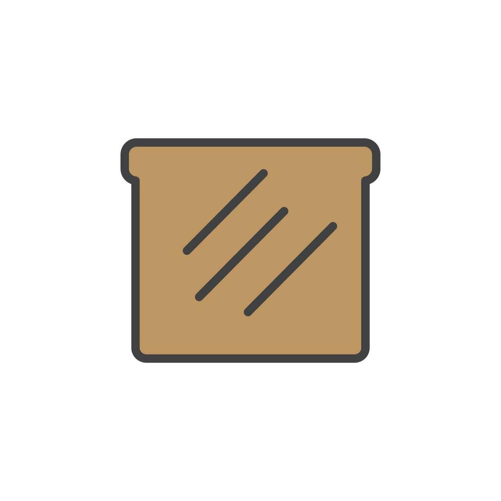 toast bread icon. sign for mobile concept and web design. outline vector icon. symbol, logo illustration. vector graphics.