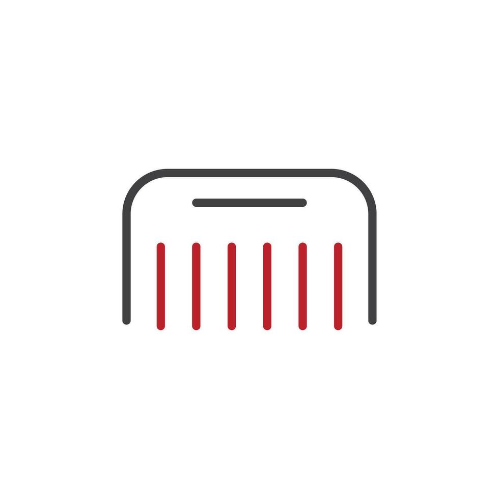 comb icon. sign for mobile concept and web design. outline vector icon. symbol, logo illustration. vector graphics.