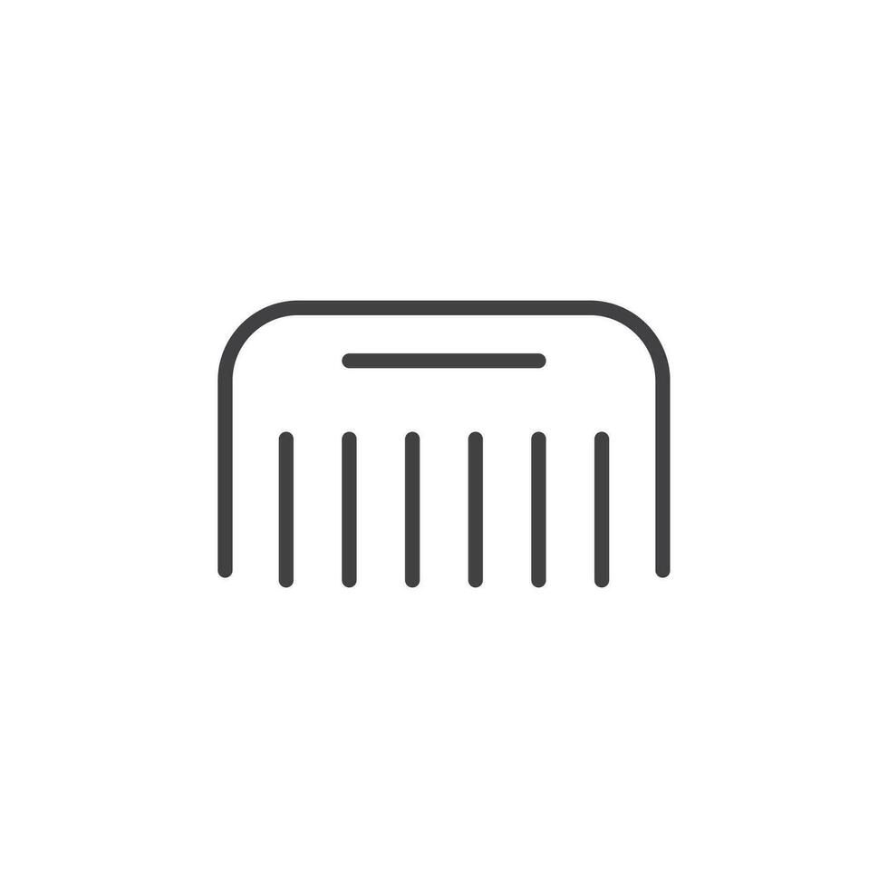 comb icon. sign for mobile concept and web design. outline vector icon. symbol, logo illustration. vector graphics.