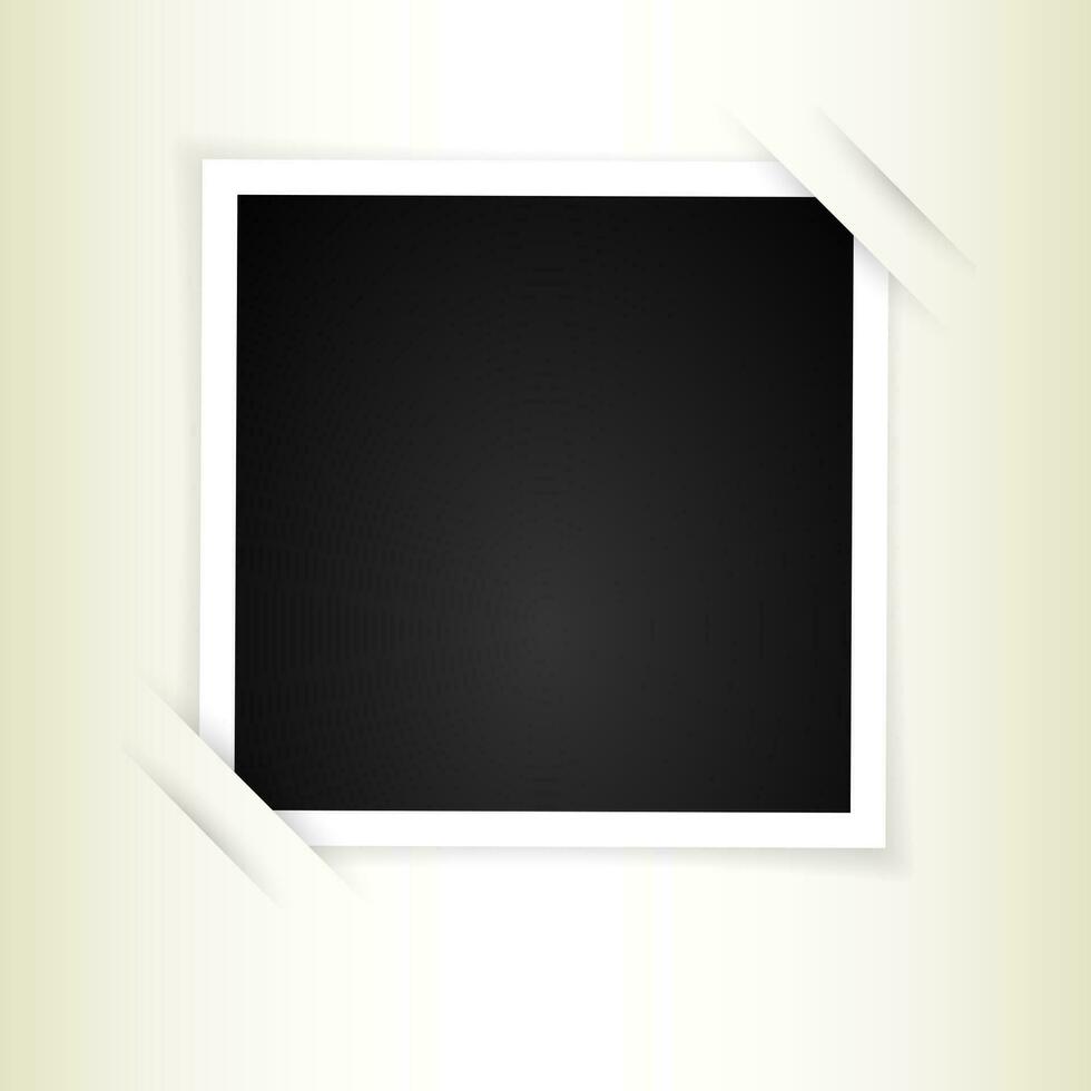 Retro photo frame with shadows. Vector illustration
