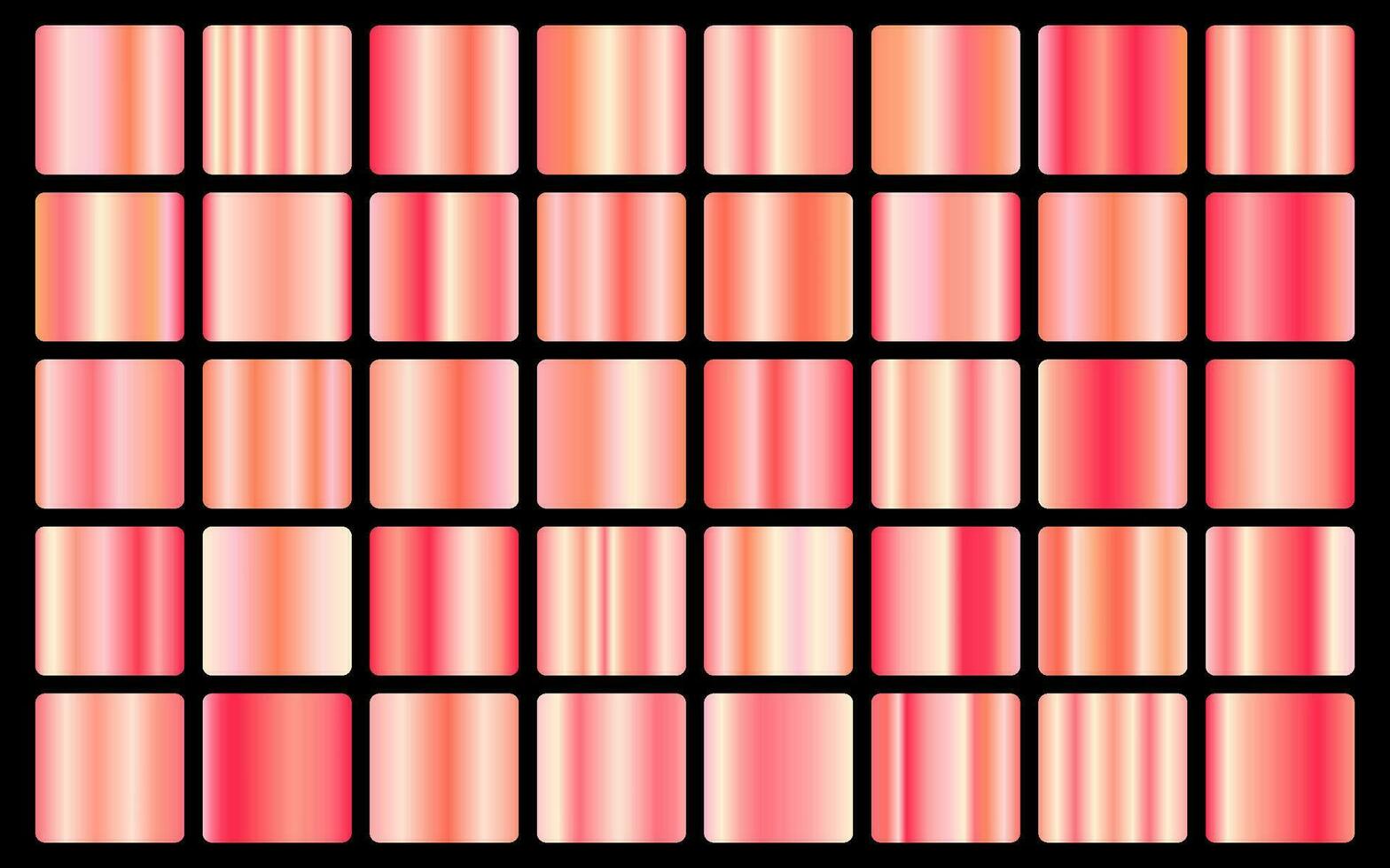 Rose Gold background texture vector icon seamless pattern. Light, realistic, elegant, shiny, metallic and rose gold gradient illustration. Mesh vector. Design for frame, ribbon, coin, abstract.