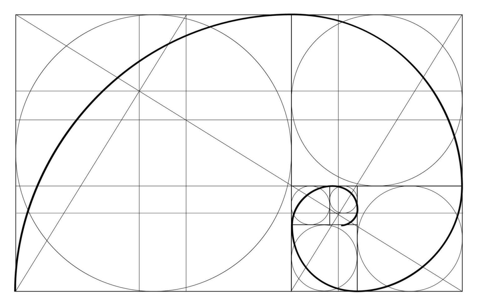 minimalista estilo diseño. dorado relación. geométrico formas círculos en dorado proporción. futurista diseño. logo. vector icono. resumen vector antecedentes.