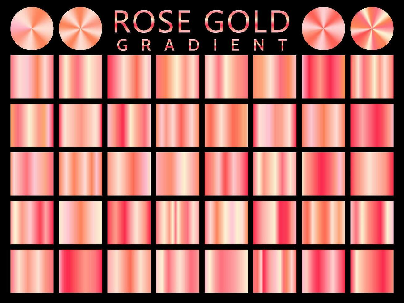 Rose Gold background texture vector icon seamless pattern. Light, realistic, elegant, shiny, metallic and rose gold gradient illustration. Mesh vector. Design for frame, ribbon, coin, abstract