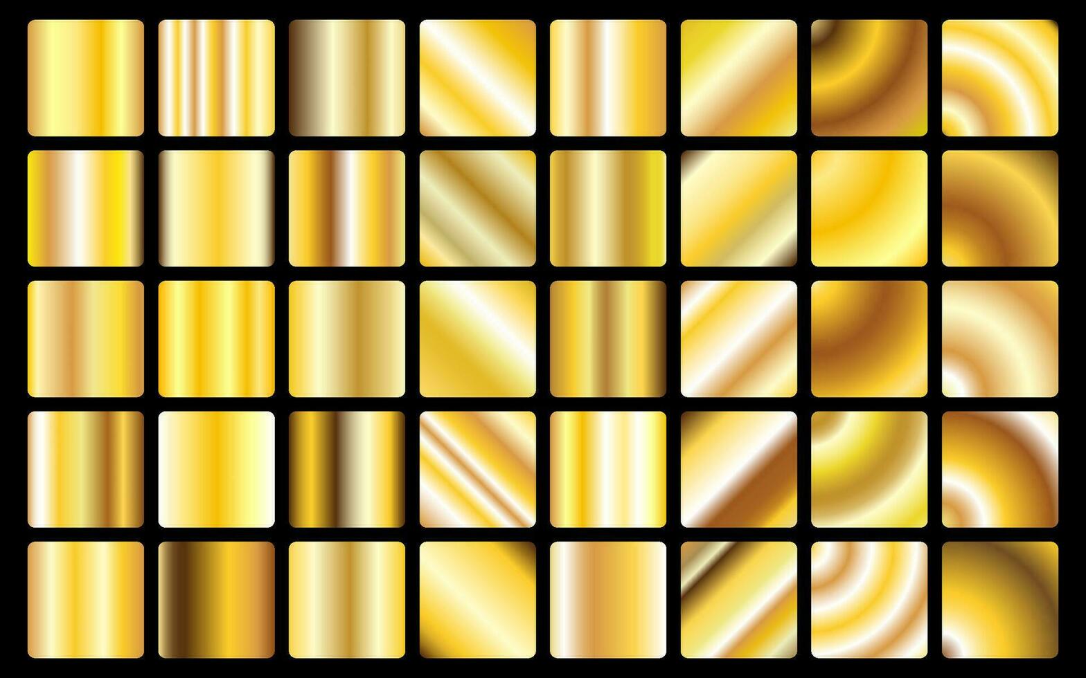 Gold background texture vector icon seamless pattern. Light, realistic, elegant, shiny, metallic and golden gradient illustration. Mesh vector. Design for frame, ribbon, coin, abstract.