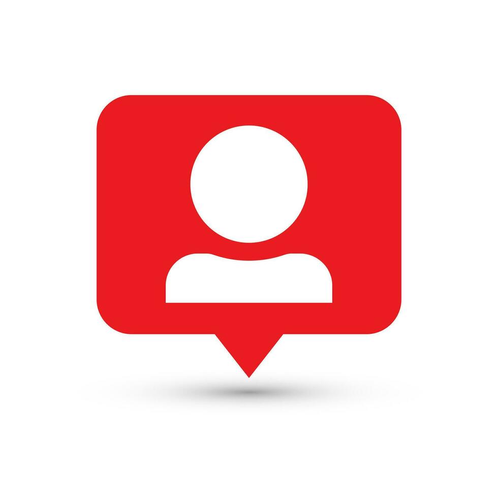 Follower notification. Social media icon user. User button, symbol, sign vector