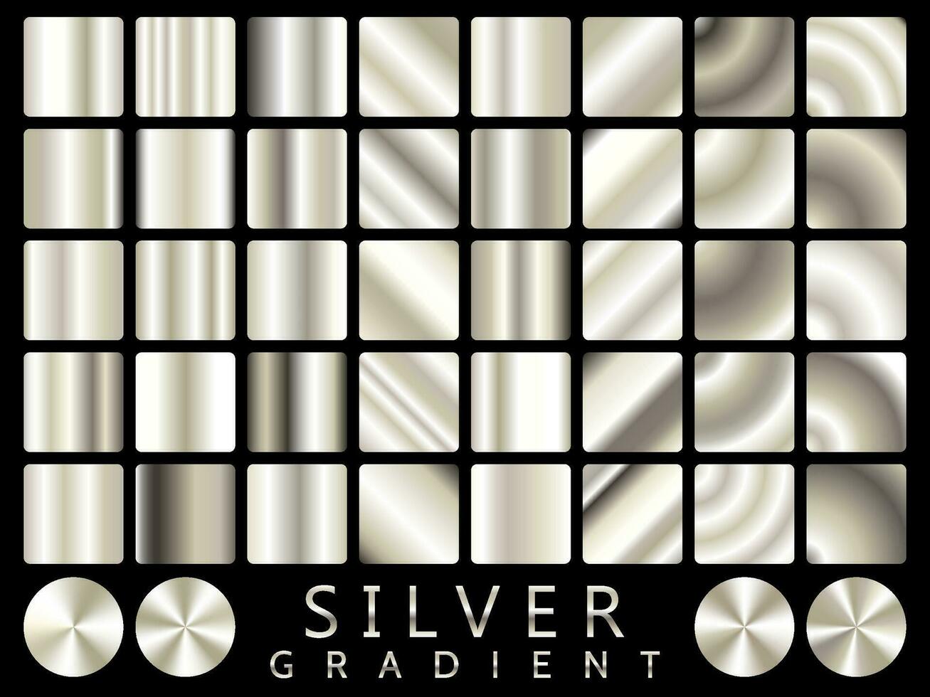 Silver background texture vector icon seamless pattern. Light, realistic, elegant, shiny, metallic and silver gradient illustration. Mesh vector. Design for frame, ribbon, coin, abstract