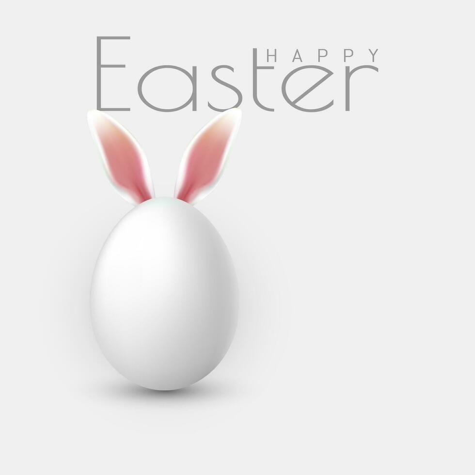 Happy Easter. Vector realistic Easter egg, isolated on a gray background