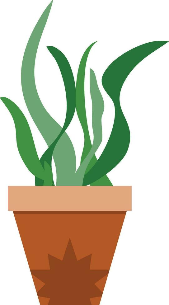 flor maceta ilustración con tropical y cactus diseño para diseño vector