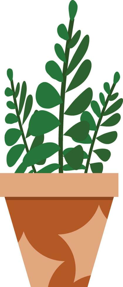 flor maceta ilustración con tropical y cactus diseño para diseño vector