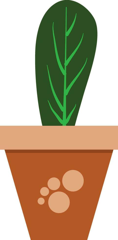 flower pot illustration with tropical and cactus design for designing vector