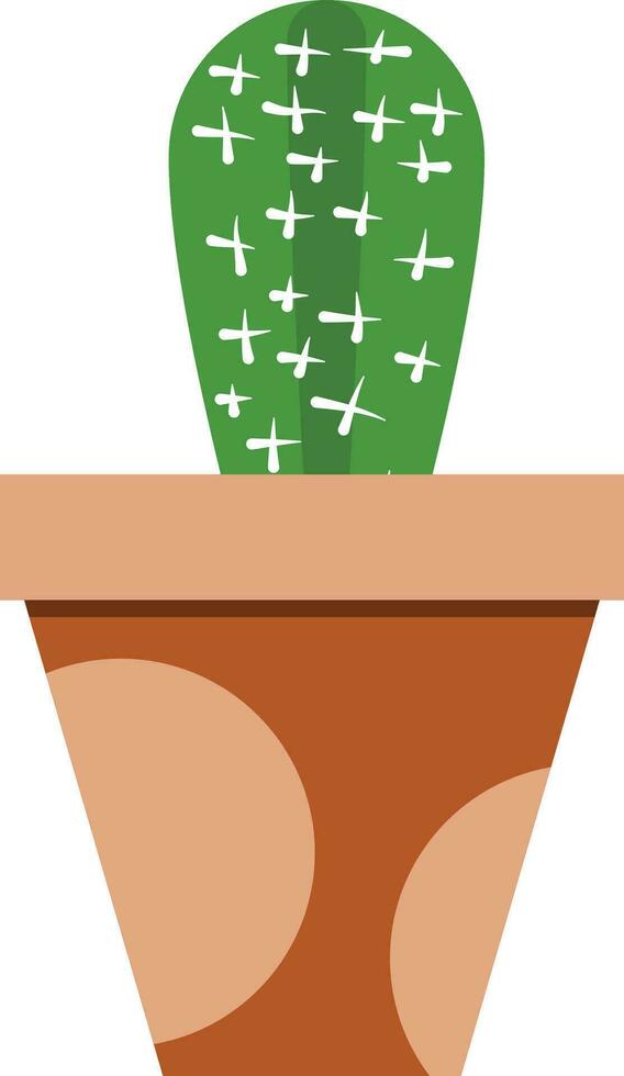 flower pot illustration with tropical and cactus design for designing vector