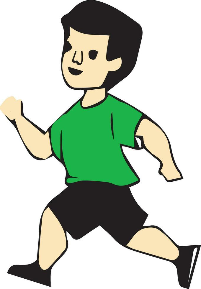 Running Boy Clip Art Design vector